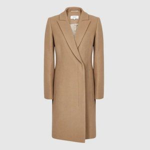 REISS Santhia Wool Blend Double Breasted Coat